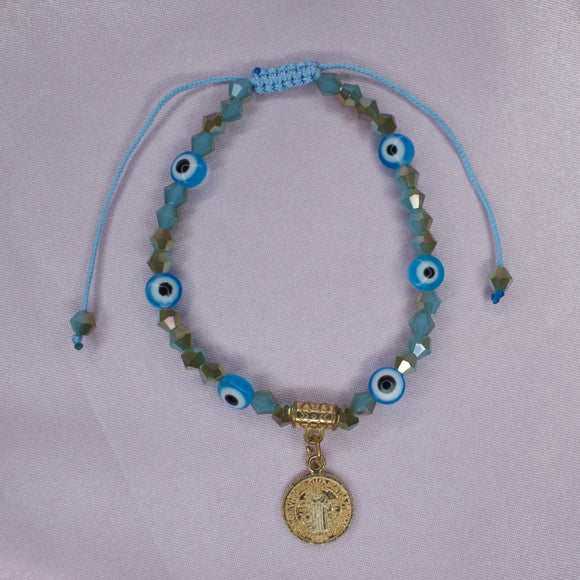 Adjustable Blue/Brown San Benito Bracelet