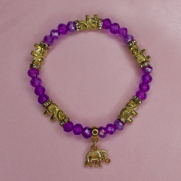 Dark Purple Elephant Bracelet