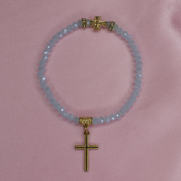 Blue Cross Bracelet