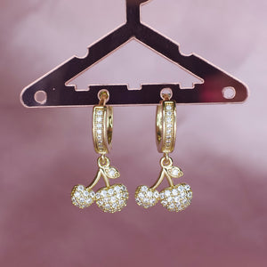 Cherry Hoop Earrings