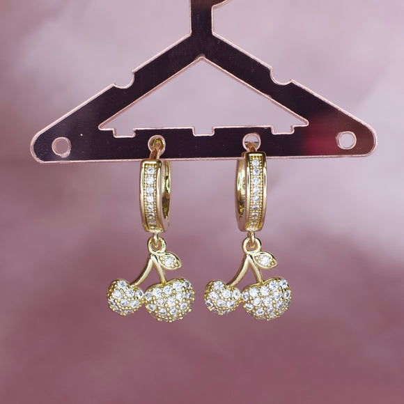Cherry Hoop Earrings