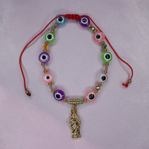 Adjustable Evil Eye/San Judas Bracelet