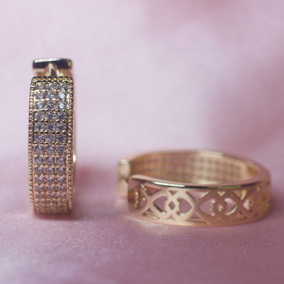 Medium Diamond Hoop Earrings