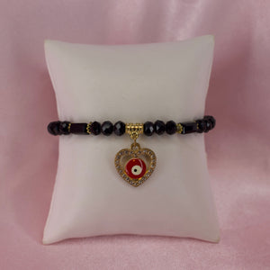 Evil Eye Heart Bracelet