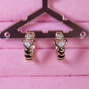 Chunky Heart Hoop Earrings