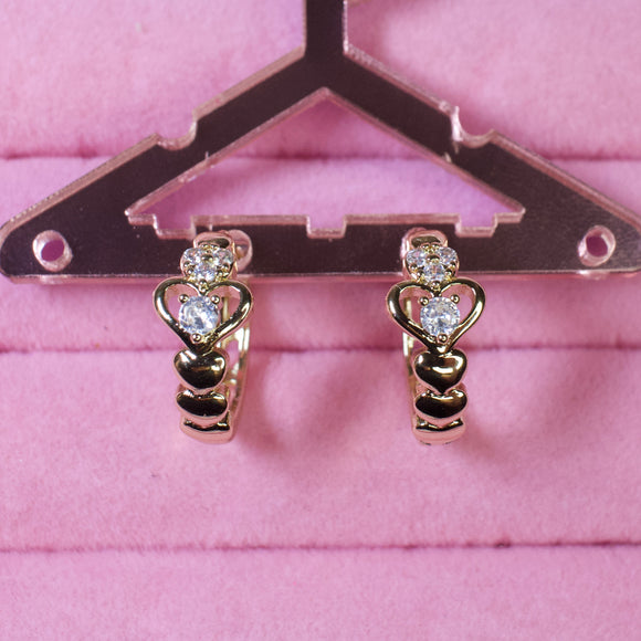 Chunky Heart Hoop Earrings