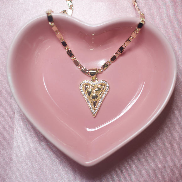Diamond Heart Nugget Necklace