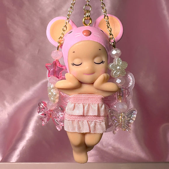 Pink Mouse Keychain(Not Authentic)