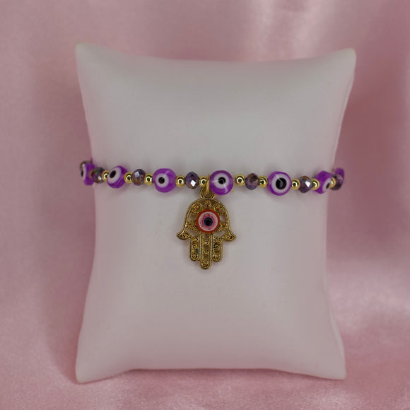 Purple Hamsa Bracelet