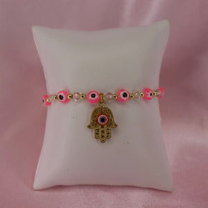 Pink Hamsa Bracelet