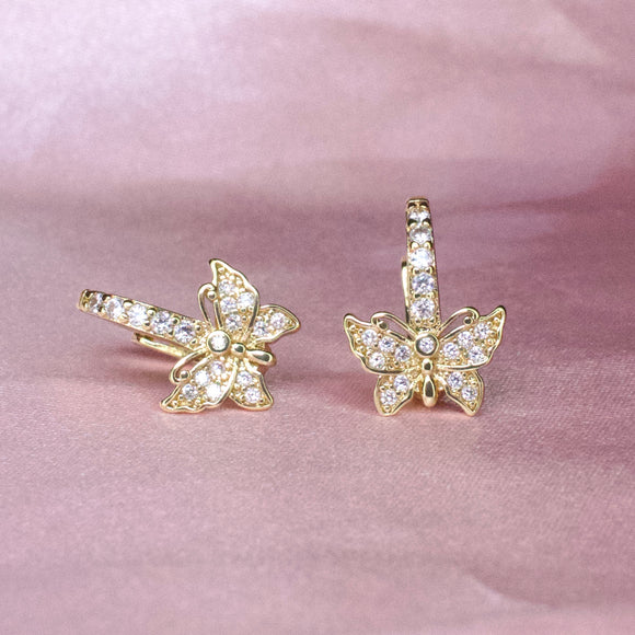Butterfly Hoop Earrings