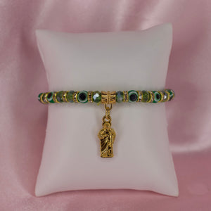 Green Evil Eye San Judas Bracelet