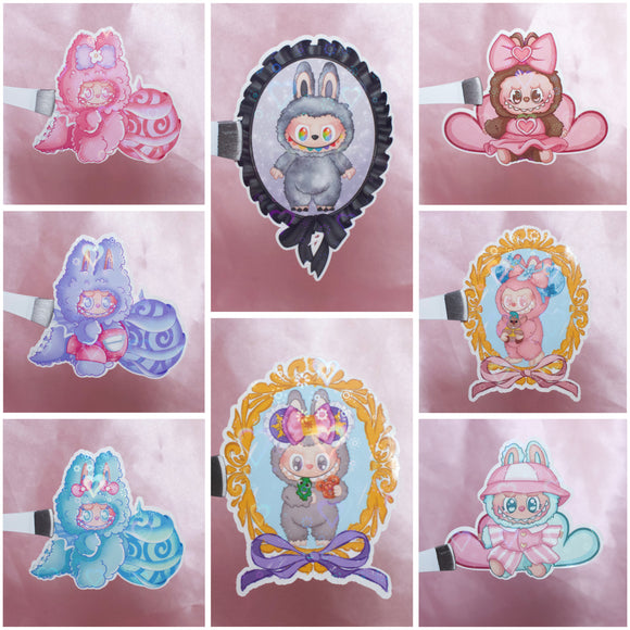 Holographic labubu Sticker(8 Random Stickers)