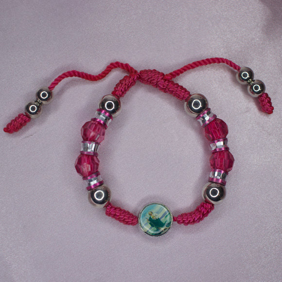 Pink San Judas Adjustable Bracelet