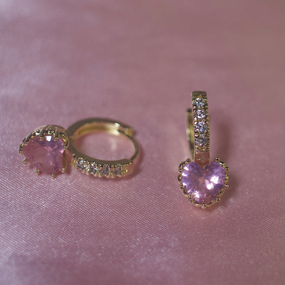 Pink Hoop Earrings