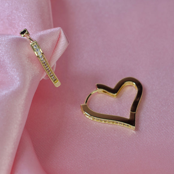 Heart Hoop Earrings