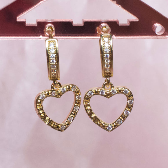 Love Heart Hoop Earrings