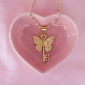 Butterfly Key Necklace