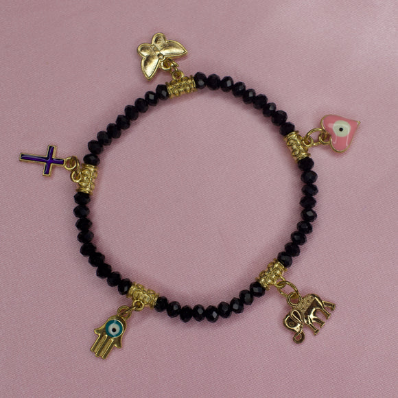 Black Evil Eye Charm Bracelet