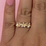 Hibiscus mini trio ring