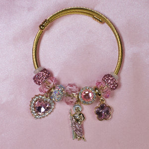 Pink San Judas Bangle Bracelet