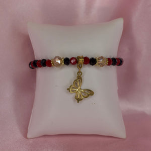 Black/Red Butterfly Bracelet