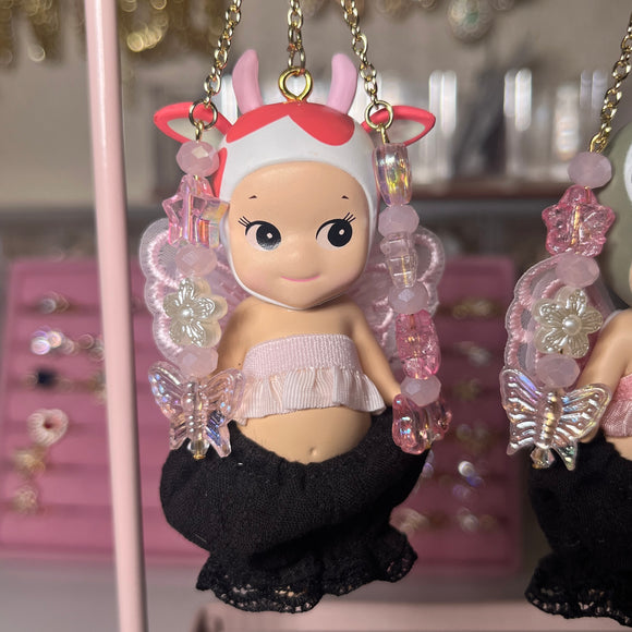 Pink Cow Keychain