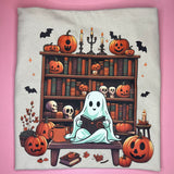 Glow in the dark library ghost t shirt