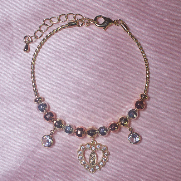 Virgencita Heart Bracelet