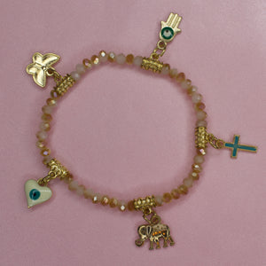 Brown Evil Eye Charm Bracelet